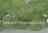 CRU123 15.5 inches 12*18mm faceted nugget green rutilated quartz beads