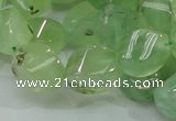 CRU131 15.5 inches 10*15mm twisted green rutilated quartz beads