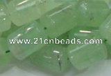 CRU134 15.5 inches 12*17mm column green rutilated quartz beads