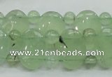 CRU135 13*18mm oval & round double drilled green rutilated quartz beads