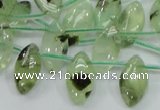 CRU136 15.5 inches 9*17mm marquise green rutilated quartz beads