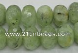 CRU143 15.5 inches 13*18mm faceted rondelle green rutilated quartz beads