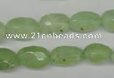 CRU179 9*11mm – 12*18mm faceted nuggets green rutilated quartz beads