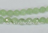 CRU200 15.5 inches 6mm faceted round green rutilated quartz beads