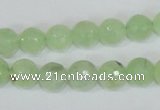 CRU203 15.5 inches 12mm faceted round green rutilated quartz beads