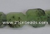 CRU223 15.5 inches 20*20mm freeform green rutilated quartz beads