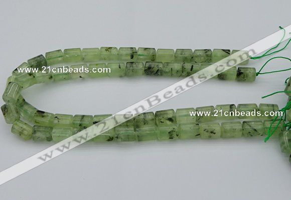 CRU226 15.5 inches 10*14mm triangle green rutilated quartz beads