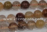 CRU455 15.5 inches 10mm round Multicolor rutilated quartz beads