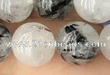 CRU538 15.5 inches 10mm round black rutilated quartz beads wholesale