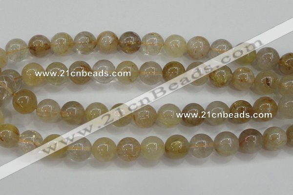 CRU555 15.5 inches 14mm round golden rutilated quartz beads