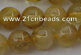 CRU605 15.5 inches 11mm round golden rutilated quartz beads