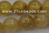 CRU606 15.5 inches 12mm round golden rutilated quartz beads