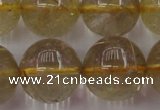 CRU615 15.5 inches 14mm round golden rutilated quartz beads