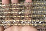 CRU630 15.5 inches 7mm round golden rutilated quartz beads