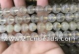 CRU632 15.5 inches 10mm round golden rutilated quartz beads