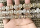 CRU633 15.5 inches 12mm round golden rutilated quartz beads