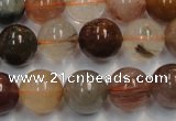 CRU655 15.5 inches 12mm round Multicolor rutilated quartz beads
