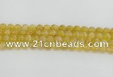 CRU660 15.5 inches 8mm round golden rutilated quartz beads