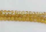 CRU661 15.5 inches 10mm round golden rutilated quartz beads