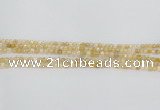 CRU665 15.5 inches 3mm faceted round golden rutilated quartz beads