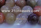 CRU753 15.5 inches 10mm round Multicolor rutilated quartz beads