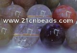 CRU755 15.5 inches 14mm round Multicolor rutilated quartz beads