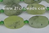 CRU782 15.5 inches 11*18mm oval green rutilated quartz beads