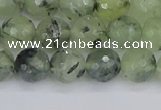 CRU802 15.5 inches 8mm faceted round prehnite gemstone beads