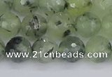 CRU803 15.5 inches 10mm faceted round prehnite gemstone beads