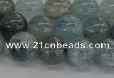 CRU854 15.5 inches 12mm round blue rutilated quartz beads