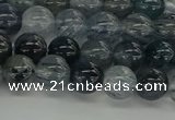 CRU860 15.5 inches 8mm round blue rutilated quartz beads