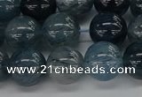 CRU862 15.5 inches 12mm round blue rutilated quartz beads