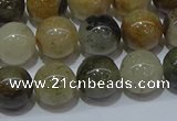 CRU903 15.5 inches 10mm round green rutilated quartz beads wholesale