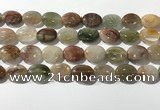 CRU923 15.5 inches 13*18mm oval mixed rutilated quartz beads wholesale