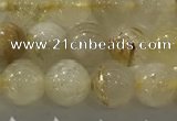 CRU926 15.5 inches 6mm round golden rutilated quartz beads wholesale