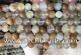 CRU945 15.5 inches 8mm round mixed rutilated quartz beads