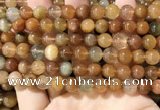 CRU948 15.5 inches 8mm round mixed rutilated quartz beads