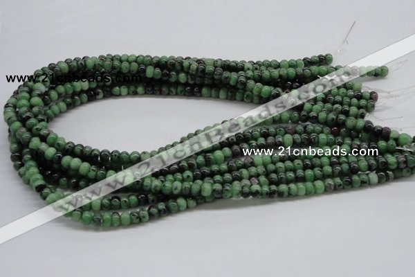 CRZ05 15.5 inches 4*6mm rondelle ruby zoisite gemstone beads Wholesale