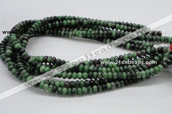 CRZ06 15.5 inches 5*8mm rondelle ruby zoisite gemstone beads Wholesale