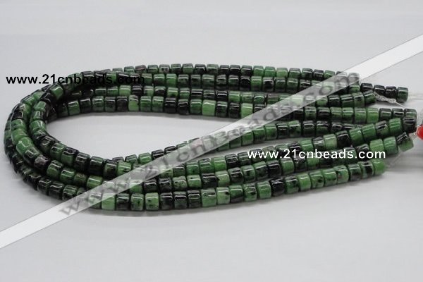 CRZ08 15.5 inches 8*6mm column ruby zoisite gemstone beads Wholesale