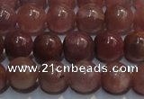 CRZ1000 15.5 inches 6mm - 6.5mm round A- grade natural ruby beads