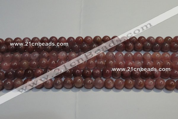 CRZ1000 15.5 inches 6mm - 6.5mm round A- grade natural ruby beads