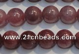 CRZ1002 15.5 inches 6mm - 6.5mm round A grade natural ruby beads