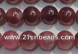 CRZ1005 15.5 inches 6mm - 6.5mm round A+ grade natural ruby beads