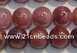 CRZ1006 15.5 inches 7mm - 7.5mm round A+ grade natural ruby beads