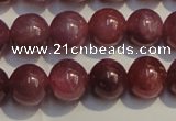 CRZ1008 15.5 inches 6mm - 6.5mm round AA grade natural ruby beads