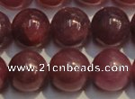 CRZ1009 15.5 inches 7mm - 7.5mm round AA grade natural ruby beads