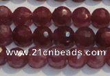 CRZ1011 15.5 inches 5.3mm - 5.8mm faceted round AAA grade ruby beads