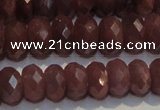 CRZ1013 15.5 inches 3*5mm faceted rondelle A- grade ruby beads