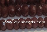 CRZ1014 15.5 inches 4*6mm faceted rondelle A- grade ruby beads